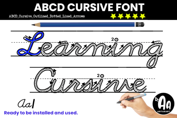 Abcd Cursive Outline Dotted Arrows Lined: A Designer's Honest Take