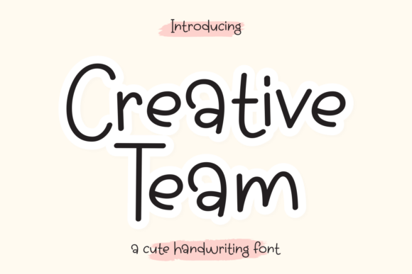 Creative Team Font: A Handwritten Typeface for Branding Projects