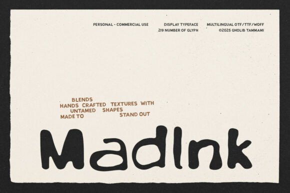 Madink: The Handcrafted Font for Marketing Creatives