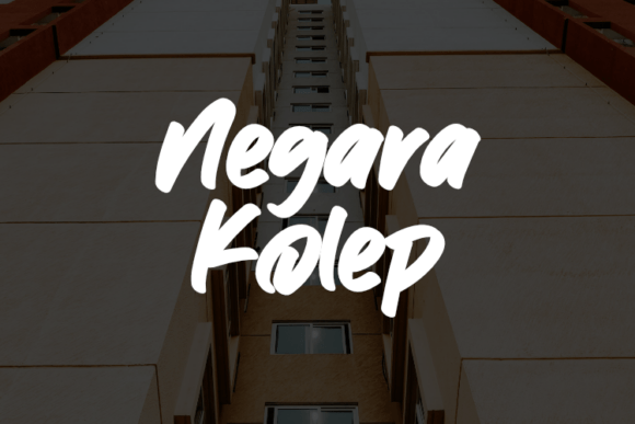 Negara Kolep: A Script Font for Editorial Design