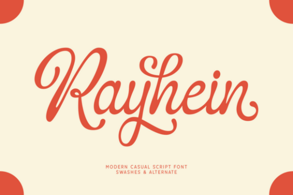 Rayhein: A Bold Script Font for Confident Web Design