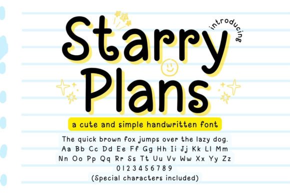 Starry Plans: The Playful Handwriting Font for Brand Content