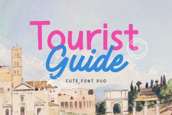 Tourist Guide Font: A Hand-Lettered Duo for Crafters & Sellers