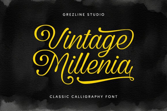 Vintage Millenia Calligraphy Font in a Real Brand Project